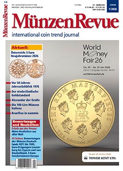 MünzenRevue Ausgabe 01/2026 - Cover