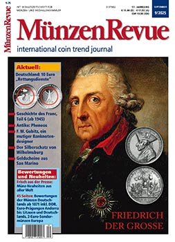 MünzenRevue Ausgabe 09/2025 - Cover